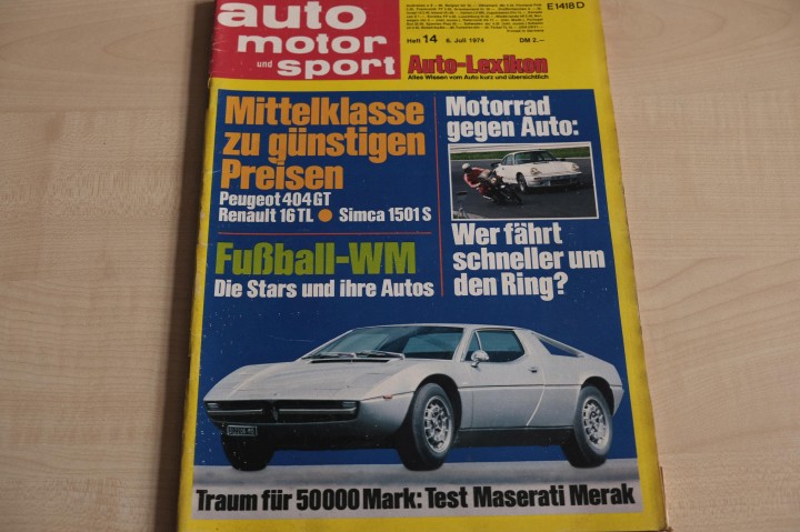 Deckblatt Auto Motor und Sport (14/1974)
